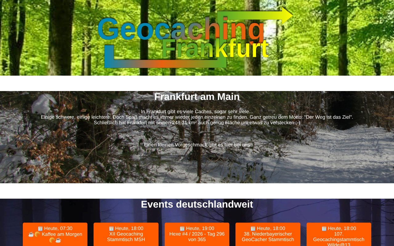 Screenshot Geocaching Frankfurt
