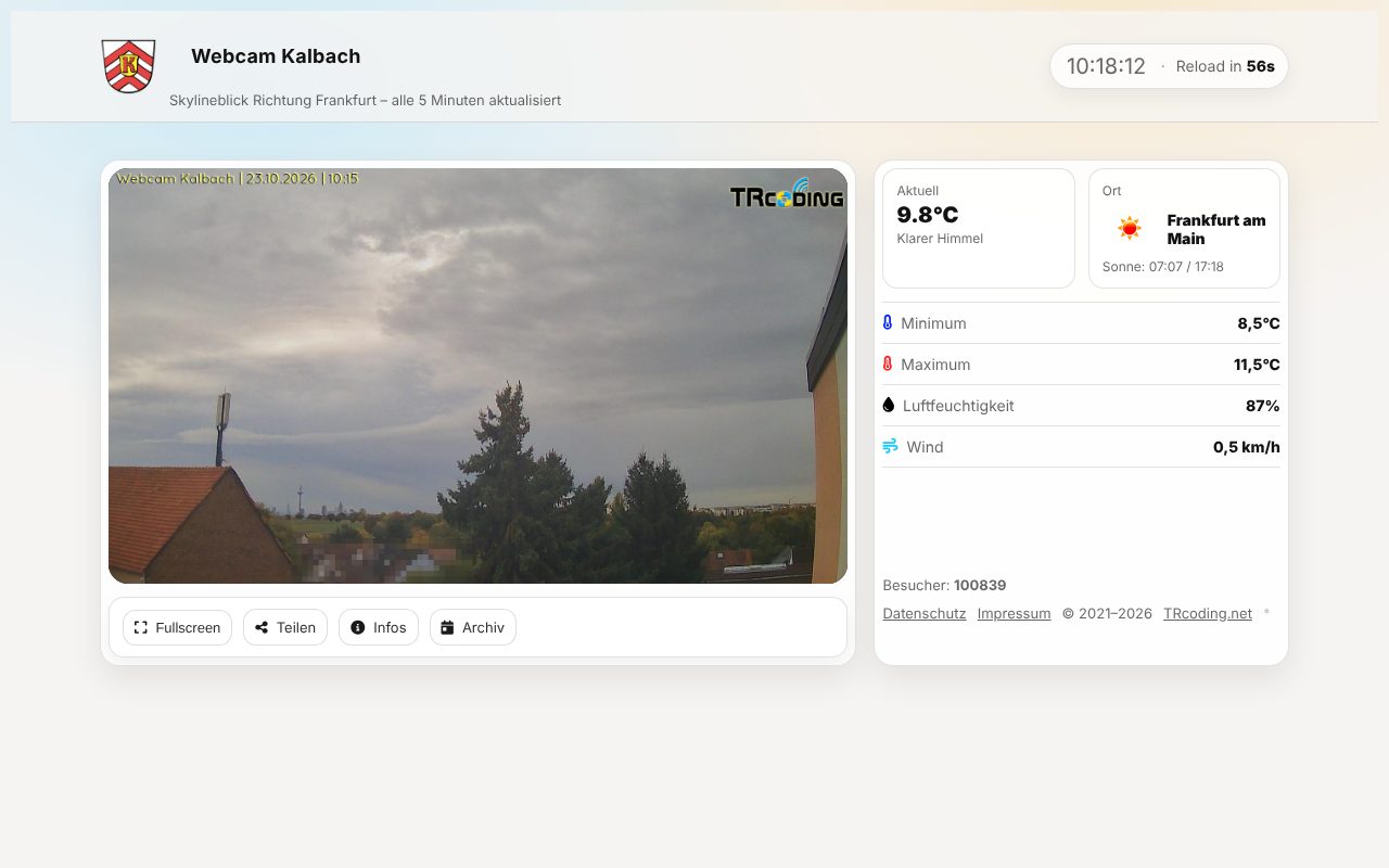 Screenshot Webcam Frankfurt